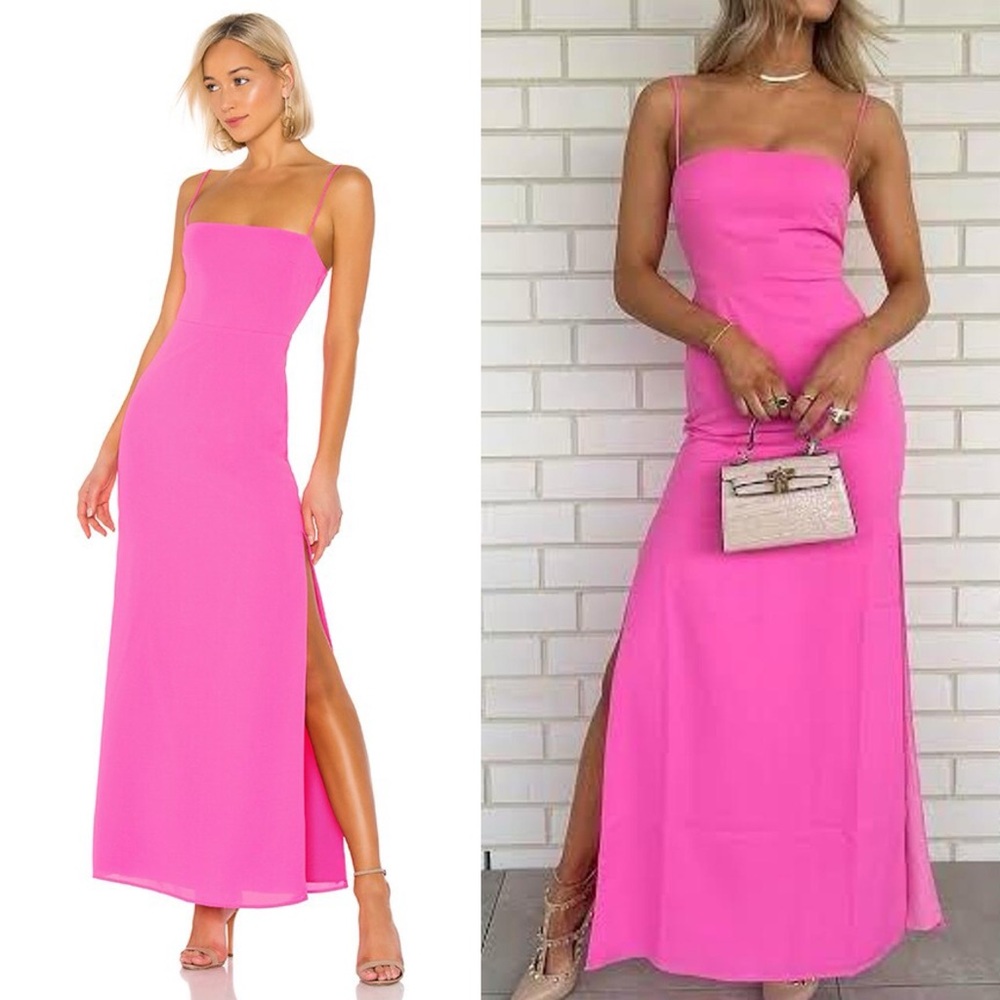 Superdown Vibrant Pink Maxi Dress wedding prom